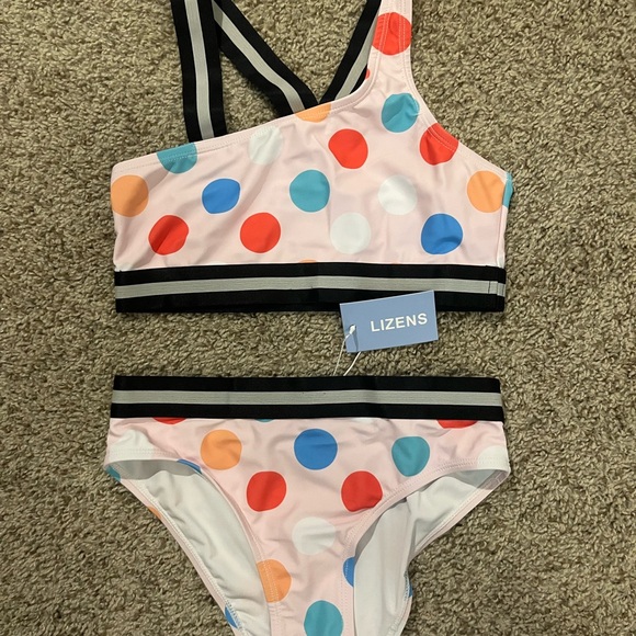 Polka Dot Kids Bikini - Multicolor - Picture 1 of 6
